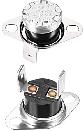 sourcing map 2 Stücke Temperaturschalter Thermostat Normalerweise offen 55°C 10A N.O de