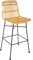 Atmosphera - Barstuhl Kubu - Metall und Rattan - Beige
