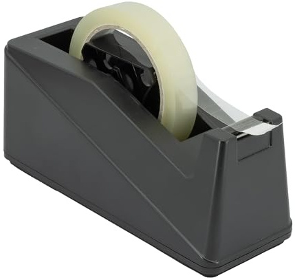 IMBALLAGGI 2000-3 Dispenser per Nastro Adesivo da banco - Per nastri da 15/19/25mm x 66mt - Tendinastro Imballaggio in plastica con base appesantita