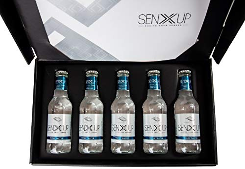 SENXUP Tonic Water in Vetro da 200 ml - Premium Mixer - Emotional Box da 5 Bottiglie