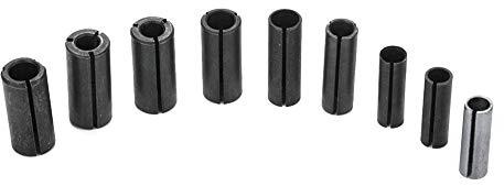 Adaptadores de pinza de mandril de 9 piezas Router de carpintería Adaptador de pinza de mandril de boquilla Soporte de fresa de buje dividido para máquina de grabado Router de mad