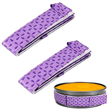 JUHONNZ Strisce per Torte Teglia,2 PCS Baking Strip Strisce per Tortiera Cuocere Super Assorbenti Stampo per Torta di Cotone Spesso Striscia Inumidita per Cucinare 34 pollici