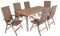 7tlg. Polyrattan Tischgruppe Florence Garten Sitzgruppe Outdoor Hochlehner braun