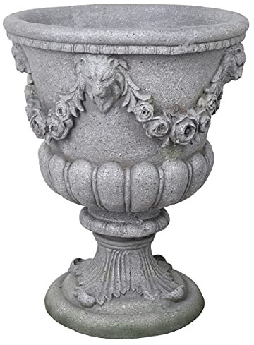 Palazzo Lup035 Baroque Flower Pot Antique Flower Pot Lion Heads Garden Amphora 50 cm Exclusive