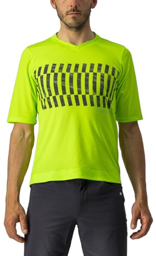 CASTELLI 4522008-383 Trail TECH Tee Sweatshirt Men's Elektrischer Limette/dunkler Kalk M