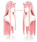 Lshpresx Zero Two Cosplay Perücke Anime Lange Gerade Rosa Kostüm Synthetisches Haar Mit Stirnband + Perückennetz