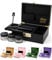 The OG Storage Box - Large Bamboo Box with Combination Lock, Magnetic Lid, Organizer Tray, Airtight Tube and 3 Smell-Proof Jars - Discreet Decorative Locking Wooden Box with Accessories (Black/Gold)
