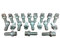Bulloni Ruota Fissaggio Cerchi In Lega e In Ferro 20pz Acciaio Inox HEX 17 M14x1,5 R13 Compatibili con VOLKSWAGEN golf, golf sw, scirocco, polo, fox, new beetle T-ROC T-CROSS Audi Seat Skoda