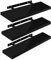 WOLTU Étagère Murale Lot de 3, Étagères Flottantes, pour Livres, CD DVD, en Panneau de Bois d'Ingénierie, 80x22,9x3,8cm, Noir, RG9480sz-3