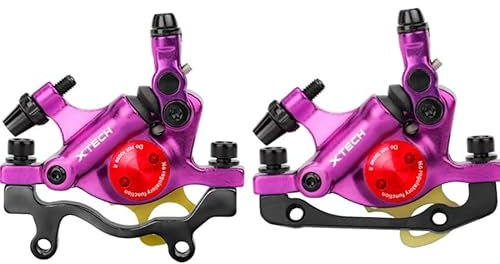 Ykpoo ZOOM HB-100 XTECH MTB - Pinzas de freno hidráulicas para bicicleta de disco, juego delantero y trasero (morado)