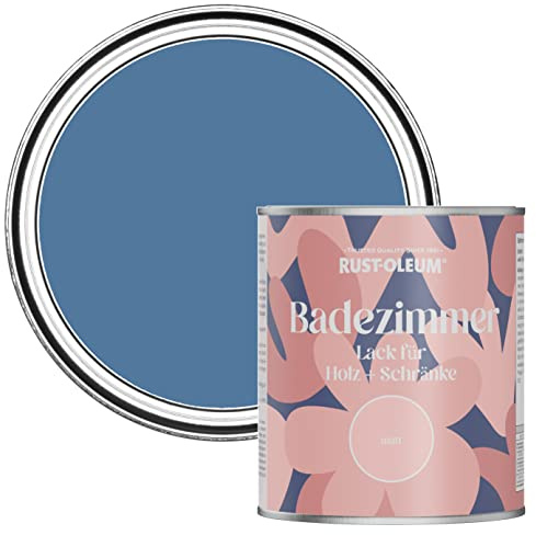 Rust-Oleum Blue Moisture Resistant Bathroom Wood and Cabinet Paint in Matt Finish - BLUE SILK 750ML