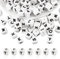 BEEFLYING 20 Pezzi Perline in Silicone con Lettere cubiche Bianche Perline alfabetiche a Dadi Quadrati da 12 mm Perline distanziatrici iniziali a Foro Largo per Gioielli Portachiavi Fare (Lettera T)
