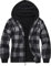 geeksport Fleecejacke Herren Sweatjacke Männer mit Kapuze Warme Kapuzenjacke Gefüttert Winterjacke Kariertes Hoodie mit ReißVerschluss, 0569-Grau 2XL