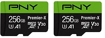 PNY 256GB Premier-X Class 10 U3 V30 microSDXC Flash Memory Card 2-Pack