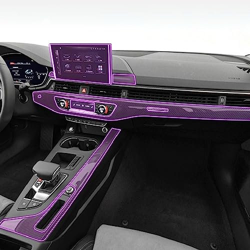 SYUFRE Adesivo interno auto Console centrale Pellicola protettiva TPU trasparente Accessori per riparazione antigraffio, per Audi A4 B9 2020-2023