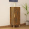 Homgoday Anrichte Eiche Rauch 34,5 x 34 x 90 cm aus mehrschichtigem Holz, Aufbewahrungsschrank, platzsparend, Sideboard, Küchenschrank für den Innenbereich, Wohnzimmer, Büro, Schlafzimmer