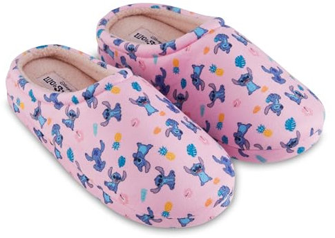 Disney Lilo and Stitch Clog Hausschuhe für Damen, klassische Lilo und Stitch Slipper, weiche Hausschuhe, Pink, 37/38 EU