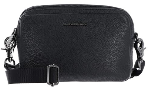 Mandarina Duck Damen Leder Kameratasche Mellow Leather Kamera Bag, Schwarz