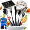 Glavory Lumina - Besteck Set 6 Personen Schwarz Hochglanz - 30teilig - Besteckset Spülmaschinenfest aus rostfreiem 18/8 Edelstahl - Schwarzes Besteck mit edler Verpackung