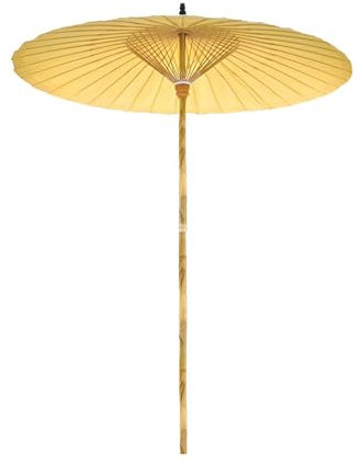 Generic Parasol en Papier d'Huile, Parapluie de Patio Jaune, Parasol de Jardin avec Protection Uv, Parasol d'Extérieur Portable, Parasol Décoratif pour le Jardin, la Pelouse et l'Arrière-Cour