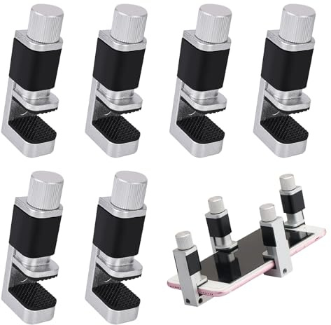 LEKEFETO Fissaggio a clip in metallo regolabile, 6 pezzi, morsetto display LCD, morsetti di fissaggio clip schermo LCD, strumenti di riparazione per smartphone computer (6)