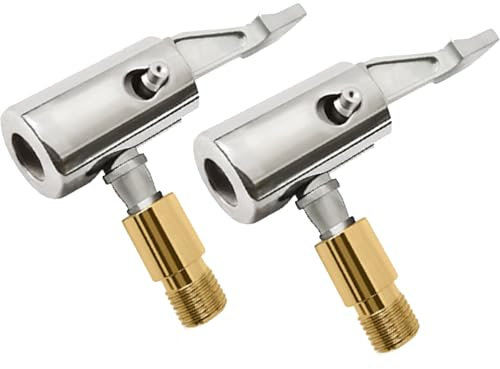 ANBOO Autoventil Hebelstecker Autoventil Adapter 2 Stück Air Chuck Messing Adapter Reifenfüller Ersatzteile für Reifenfüllanschluss Hochwertiger Clip für Auto Luftreifen