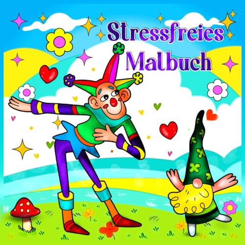 Stressfreies Malbuch: Einfache, kühne Designs für Entspannung und Spaß