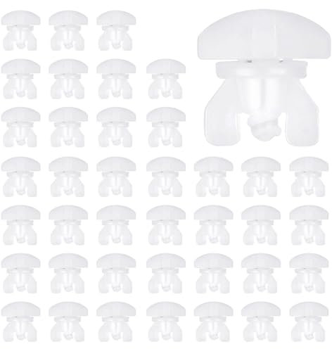 40 Stück Schienensystemvorhänge, Schienenvorhangstopper, Vorhangstopper, Schienenvorhänge, Vorhangzubehör, Vorhangschienenschlösser, Ersatzvorhänge (weiß)