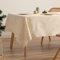 GAMUSI Tischdecke für Weihnachten, Jacquard, Goldgarn, Esstisch, rechteckig, Weihnachtsdekoration, 140 x 240 cm, naturfarben