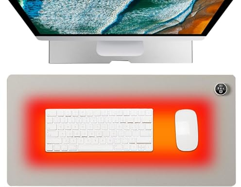 Renchey Warme Schreibtischunterlage, beheizte Schreibtischunterlage,Extra große Winter große Schreibtischunterlage - Winter große Computer-Desktop-Matte für den, automatische Abschaltung,