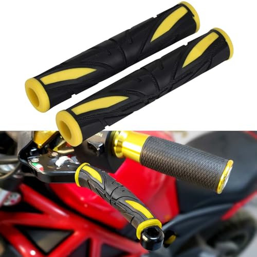 Zimoer 1 Paire Poignée De Frein AntidéRapante Manchon en Caoutchouc Housse de Protection pour Poignée de Levier de Frein Couverture Moto Levier De Frein Couvre Protection de Poignée de Frein (Jaune)
