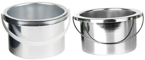 Healeved 2-piece wax melter, inner pot, metal bowl for wax warmer, roll-on wax set, easy to clean