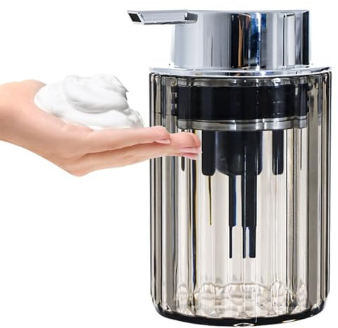 Souvik Dispensador Jabón Baño, Jabonera Cocina con Bomba para Jabón Líquido o Gel de Ducha Cocina, Baño y Oficina, Fácil de Usar