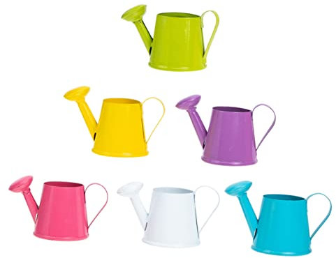 YARNOW 6pièces Lot de Arrosoirs Miniatures Accessoires De Jardinage pour Garçon Fille Petits Récipients Arrosage Décoratifs