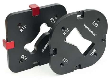 TOOLCOOL Router Eckradius Schablone Router Radius Jig Aluminiumlegierung Eckfräse Führungs-Set Verwendung mit Oberfräsen, Tischverkleidungen oder Handfräsen