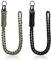 HJZHII 2 Pièces porte badge tour de cou,cordon tour de cou porte badge cordons avec mousqueton en Paracorde Lanière Tressée Lanyard Strap Neck pour Clés Téléphone Portable Appareils Photo vert noir