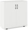 COSTWAY Buffet Sideboard, Wooden Storage Cabinet with 2 Doors, 5-Position Adjustable Shelf & Anti-Tipping Kits, Modern Accent Cupboard Display Organiser for Kitchen Dining Living Room (White)