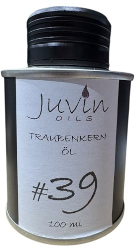#39 JUVIN Traubenkernöl, Traubenöl, Weintraubenöl,100ml in Weißblechdose, sortenrein und unbehandelt