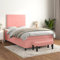 UMOLAMARY Boxspringbett mit Matratze Rosa 120x200 cm Samt Schlafzimmer Möbel