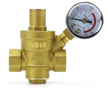 Riduttore Pressione Acqua 1/2 3/4 1 2 Filettatura maschio/femmina Valvola di riduzione della pressione dell'acqua del rubinetto in ottone DN15/DN20/DN32/DN50 Valvola di sicurezza regolabile Manome