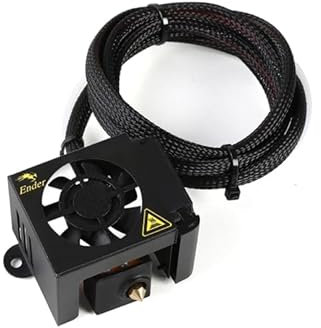 High-Tech Place Kit d'extrémité Chaude de buse complète d'extrudeuse Creality 24V 40W avec extrudeuse de buse + Ventilateur de Refroidissement + Coque pour imprimante 3D Ender-3