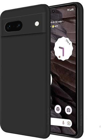 Silicone Case for Google Pixel 7A 5G, Soft-Touch, Shockproof, DustProof, Phone Cover for Google Pixel 7A 5G – Black