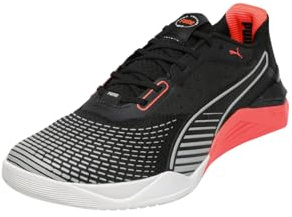 PUMA Erwachsene Fuse 4.0 Sneakers 45, Black White Glowing Red Gray Echo