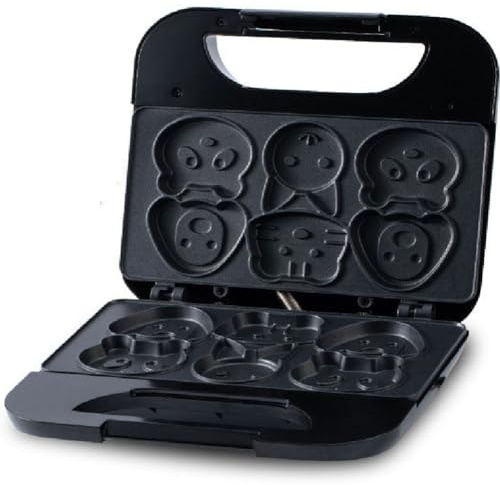 Paaruter 6 Wafflemaker en Forme d'animal 6 Crêpes en Forme d'animal Machine de -Déjeuner-Gaufreur Non Cadavre Maison pour Enfants Adultes Adultes Cadeau EU Plug