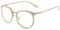 ALWAYSUV Retro Fashion Klassische Brille Metall rundem Druck Metall Vollrahmen-Gläser mit klarer Linse für Frauen/Männer