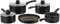 Judge Radiant JOMC2B Teflon Non-Stick Saucepan Set Milk Pan, Frying Pan and 16cm, 18cm & 20cm Pans, Glass Lids with Vent, Induction Ready, Oven Safe