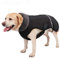 TFENG Reflektierend Hundejacke, Wasserdicht Hundemantel Warm gepolstert Puffer Weste Welpen Regenmantel mit Fleece für Hunde （Schwarz, Größe L