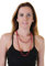 MA ONLINE Bijoux disco pour femme style années 80 - Perles fluo - Collier de perles en plastique rouge - Taille unique