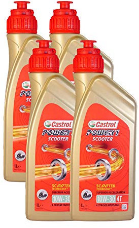 LUBRIALPHA Castrol Power 1 Scooter 4T 10W30 4 Litri