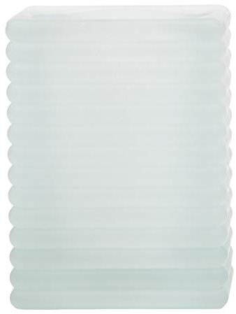 Kerzenglas für Refill Kerzen/Teelichteinsatz, Milchig, 72x72 mm/H 98 mm, 1 Stück
